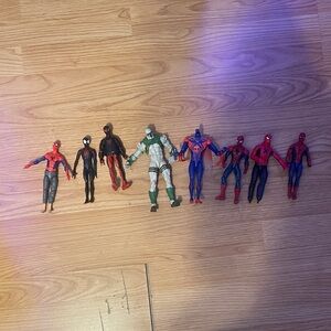 Superhero Action Figure Collection - Red, Black, Blue